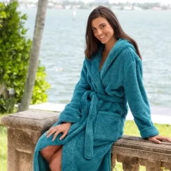 Women's Fuzzy Plush Fleece Bathrobe With Hood, Soft Warm Hooded Lounge Robe -Cozy Nights Sales Store GUEST 3acf5ccd 3021 49b1 a0b9 9449460f9c16