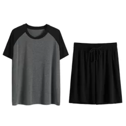 Lars Amadeus Mens Summer Solid Raglan Short Sleeve Shirt And Shorts Lounge Pajama Set -Cozy Nights Sales Store GUEST 3b165c96 0770 45a7 977d db0ebbc56ae2