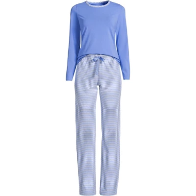 Lands' End Women's Tall Knit Pajama Set Long Sleeve T-Shirt And Pants 12 Lands' End Women's Tall Knit Pajama Set Long Sleeve T-Shirt And Pants - Image 12