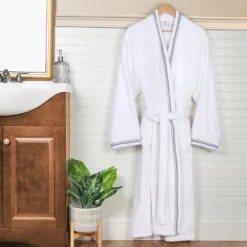 All-Season Unisex Cotton Terry Lounge Bathrobe With Embroidery By Blue Nile Mills -Cozy Nights Sales Store GUEST 3d610600 6d73 41bd 89af 7851bb0064ad