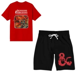 Dungeons & Dragons Cover Art Men's Short Sleeve Shirt & Sleep Shorts Set -Cozy Nights Sales Store GUEST 3d64caa8 527c 47c5 935b 1daa0239e937