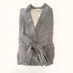 Cozy Cotton Dark Grey Robe With Plush Lining - Anaya -Cozy Nights Sales Store GUEST 3e507e55 b04e 448f 9339 9eee0f255808