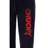 Chucky Womens' Doll Character Movie Film Title Logo Sleep Pajama Pants Black