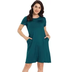 Cheibear Womens Sleepwear Pajama Dress With Pockets Nightshirt Lounge Nightgown 24 Cheibear Womens Sleepwear Pajama Dress With Pockets Nightshirt Lounge Nightgown -Cozy Nights Sales Store GUEST 3f150de1 587a 4216 b03d acef5bfaa893