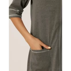 Cheibear Womens Zipper Front Housecoat With Pockets Long Robes -Cozy Nights Sales Store GUEST 3f50fe84 362f 43a8 8882 8632352c264d