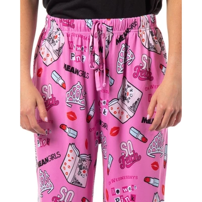 Mean Girls Women's Burn Book Icons And Movie Quotes Lounge Pajama Pants Pink 2 Mean Girls Women's Burn Book Icons And Movie Quotes Lounge Pajama Pants Pink - Image 2