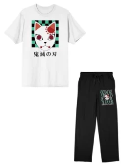 Demon Slayer Tanjiro Mask Men's Short Sleeve Shirt & Sleep Pants Set -Cozy Nights Sales Store GUEST 403629d8 15cb 4af6 875d a6581a1c63a1