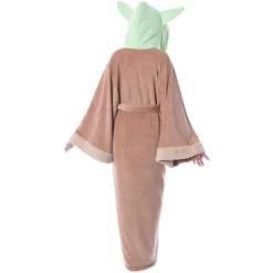 Star Wars The Mandalorian Grogu Baby Yoda Costume Adult Robe Hooded Bathrobe Brown -Cozy Nights Sales Store GUEST 405be993 ba52 40b6 bd3d 7b27dbb0eb22