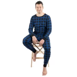 Leveret Mens Two Piece Cotton Plaid Christmas Pajamas -Cozy Nights Sales Store GUEST 406186e7 5e7f 4a2e 8a46 13bdd7831b0f