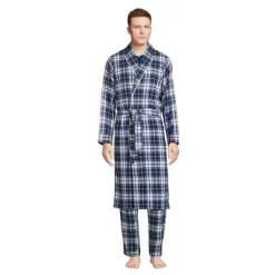 Lands' End Men's Flannel Robe -Cozy Nights Sales Store GUEST 41c96ceb 1a68 4697 8fe5 19ad269e0046
