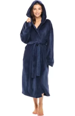 Women's Soft Fleece Robe With Hood, Warm Lightweight Bathrobe -Cozy Nights Sales Store GUEST 4265a6a1 e2f8 420d a895 ce3ea3b2aa0b
