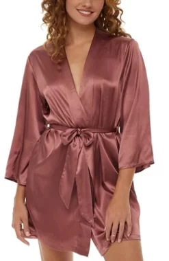 Women's Short Satin Lounge Robe, Silk Like Loungewear -Cozy Nights Sales Store GUEST 42c6c70d a8ac 431e a8d7 52b665524bf0