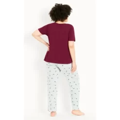 Women's Plus Size Let Me Sleep Set - Berry | EVANS