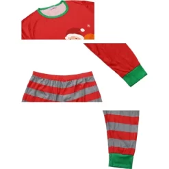 Cheibear Christmas Matching Long Sleeve Striped Pants Snowman Tee Family Pajama Set -Cozy Nights Sales Store GUEST 43f98245 4a2c 411b a9c4 16bf14c93ed9