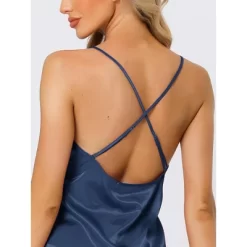 Cheibear Womens Satin Lounge Solid Color Cami Tops With Pants Sleepwear Pajamas Sets -Cozy Nights Sales Store GUEST 44aac5f0 bd4d 4482 bbb8 350749361f16