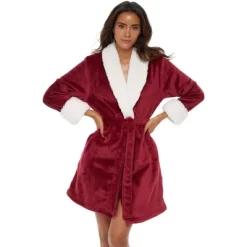 Women's Classic Plush Robe, Short Fleece Bathrobe Solids 15 Women's Classic Plush Robe, Short Fleece Bathrobe Solids -Cozy Nights Sales Store GUEST 44cdcf09 548f 49cf adf6 93359e2c10f9