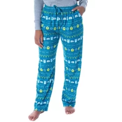 Disney Womens' Monsters Inc Sulley And Mike Ugly Sweater Pajama Pants Turquoise -Cozy Nights Sales Store GUEST 45802fa5 fcb4 4a8c ac0d 495355b6dd1e