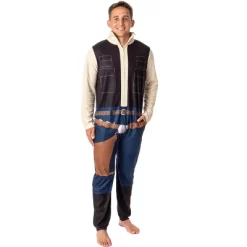 Star Wars Mens' Movie Film Han Solo Costume Footless Sleep Union Suit Multicolored -Cozy Nights Sales Store GUEST 467d9f8b a5ab 480c 8ee2 3c390f6d3499