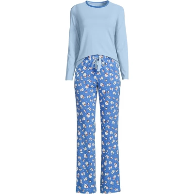 Lands' End Women's Tall Knit Pajama Set Long Sleeve T-Shirt And Pants 17 Lands' End Women's Tall Knit Pajama Set Long Sleeve T-Shirt And Pants - Image 17