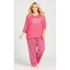 Women's Plus Size Cold Outside Sleep Top - Pink | AVENUE