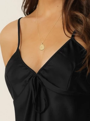 Cheibear Womens Silky Satin Sleeveless Cami Top With Shorts Sleepwear Pajama Sets 2 Pcs 3 Cheibear Womens Silky Satin Sleeveless Cami Top With Shorts Sleepwear Pajama Sets 2 Pcs - Image 3