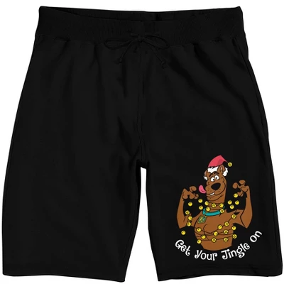Scooby-Doo Scooby Doo Get Your Jingle On Men's Black Sleep Pajama Shorts 3 Scooby-Doo Scooby Doo Get Your Jingle On Men's Black Sleep Pajama Shorts - Image 3