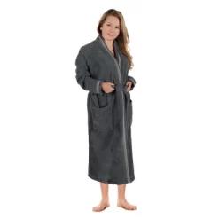 All-Season Unisex Cotton Terry Lounge Bathrobe With Embroidery By Blue Nile Mills -Cozy Nights Sales Store GUEST 49e85e44 b460 4253 9a52 1fefc9b9f1ec