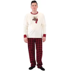 Touched By Nature Mens Unisex Holiday Pajamas, Moose -Cozy Nights Sales Store GUEST 4a6c02ba 5fe9 4d0f a651 3445758a4add