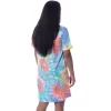 Tom And Jerry Womens' Cute Cranky Tie-Dye Nightgown Sleep Pajama Shirt Multicolored
