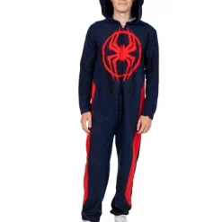Spider-Man Miles Morales Men's Hooded Union Suit With Leg Hem -Cozy Nights Sales Store GUEST 4b209f75 d078 4f7f a765 04e047263fa3