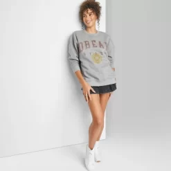 Women's Oversized Dream State Graphic Sweatshirt - Wild Fable™ Heather Gray -Cozy Nights Sales Store GUEST 4b8b0ba6 8ea4 4530 b679 6cdd3acd808a