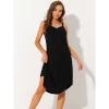 Allegra K Women's V Neck Soft Cami Nightdress Lounge Nightgowns