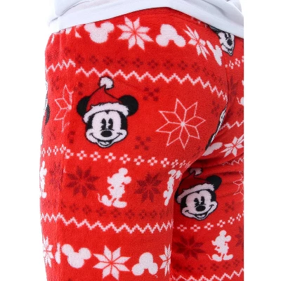 Disney Mickey Mouse Juniors' Fairisle Plush Fleece Sleep Lounge Pajama Pants 2 Disney Mickey Mouse Juniors' Fairisle Plush Fleece Sleep Lounge Pajama Pants - Image 2