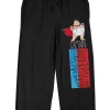 Captain Underpants Superhero & Name Men's Black Sleep Pajama Pants