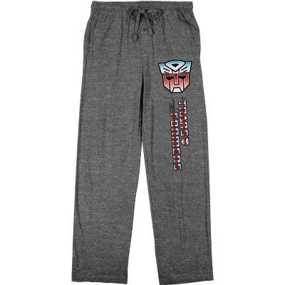Transformers Autobots Logo Men's Heather Gray Sleep Pajama Pants 3 Transformers Autobots Logo Men's Heather Gray Sleep Pajama Pants - Image 3