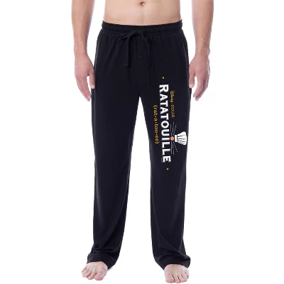 Disney Mens' Ratatouille Movie Film Title Sleep Pajama Pants Black 3 Disney Mens' Ratatouille Movie Film Title Sleep Pajama Pants Black - Image 3