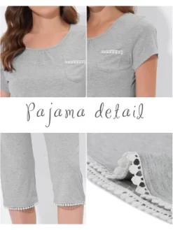 Cheibear Womens Sleepwear Pajama Set Nightwear Round Neck Loungewear With Capri Pants 9 Cheibear Womens Sleepwear Pajama Set Nightwear Round Neck Loungewear With Capri Pants -Cozy Nights Sales Store GUEST 514cdae9 ee7d 424c 9dff f7e36a9e8c10