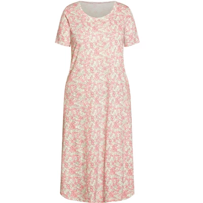 Women's Plus Size Ditsy Floral Nightdress - Dusty Pink | EVANS 2 Women's Plus Size Ditsy Floral Nightdress - Dusty Pink | EVANS - Image 2