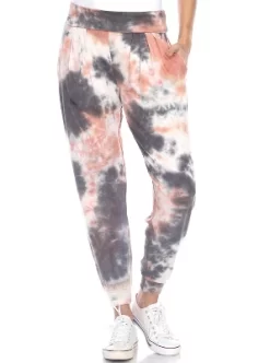 Women's Tie Dye Harem Pants With Pockets - White Mark -Cozy Nights Sales Store GUEST 5224205c 42c7 46a5 a174 586221b94f6d