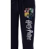 Harry Potter Women's Hogwarts House Crest Sleep Lounge Pajama Pants Black