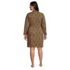 Lands' End Women's Cotton Blend Above The Knee Length Robe