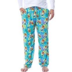 Despicable Me Mens' Minions Tropical Tossed Print Sleep Pajama Pants Blue -Cozy Nights Sales Store GUEST 53987af3 3d1b 458b a8bd abccb3903104