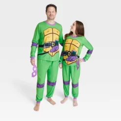 Adult Teenage Mutant Ninja Turtles Donatello Halloween Matching Family Pajama Set With Mask - Green -Cozy Nights Sales Store GUEST 53f52b42 ab31 4bae b5e6 cebea2a10753