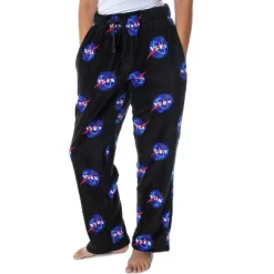 NASA Women's Meatball Logo Allover Print Ultra-Soft Fleece Pajama Pants Black -Cozy Nights Sales Store GUEST 54774a79 026b 4a8e 8039 15fafbdcb1ce