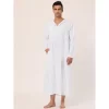 Lars Amadeus Men's Nightshirt Long Sleep Shirt Hooded Loungewear Nightgown Pajamas