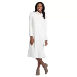 Softies 46" Feather Velour Funnel Neck Lounge Dress -Cozy Nights Sales Store GUEST 559a5463 78c7 4294 976d c84de4cd9fb4