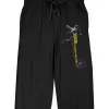 2001 A Space Odyssey Astronaut & Logo Men's Black Sleep Pajama Pants