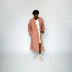 100% French Linen Unisex Bathrobe | BOKSER HOME