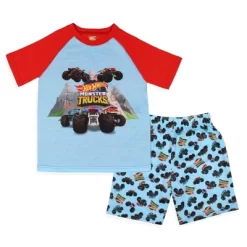 Hot Wheels Boys' Monster Trucks Toys Tossed Print Sleep Pajama Set Shorts Multicolored -Cozy Nights Sales Store GUEST 5719c40c 35dc 4eb6 a777 e434cdeac1db