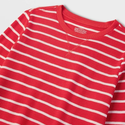 Kids' Striped Matching Family Thermal Pajama Set - Wondershop™ Red 3 Kids' Striped Matching Family Thermal Pajama Set - Wondershop™ Red - Image 3